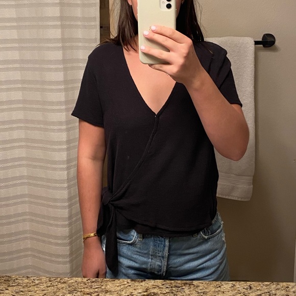 Madewell Texture & Thread wrap tie top - Picture 2 of 2